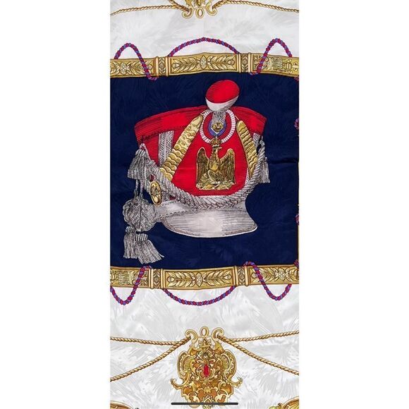 Stunning Silk Grand Uniform Style Scarf hand rolled edges - Picture 9 of 9